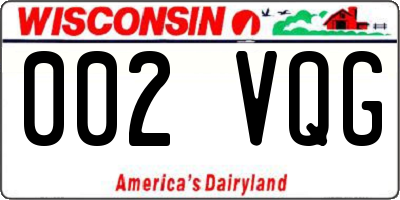 WI license plate 002VQG