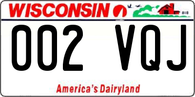 WI license plate 002VQJ