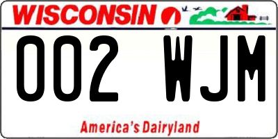 WI license plate 002WJM