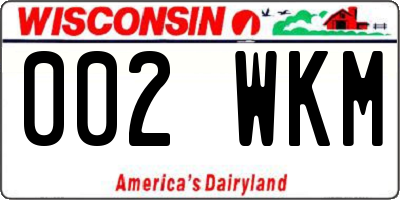 WI license plate 002WKM