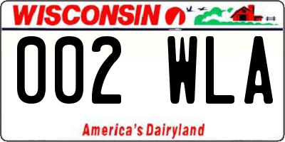 WI license plate 002WLA