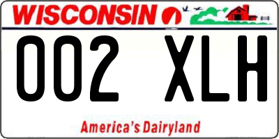WI license plate 002XLH