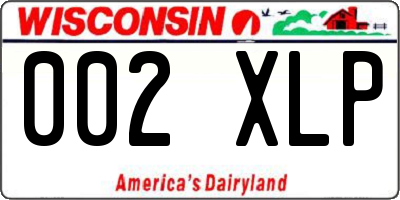 WI license plate 002XLP