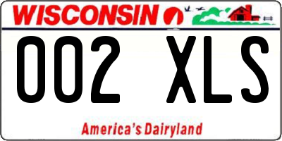 WI license plate 002XLS