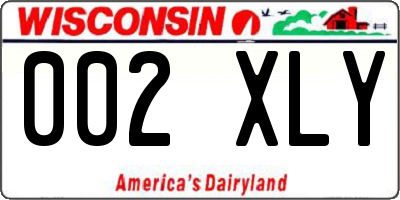 WI license plate 002XLY