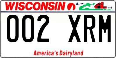 WI license plate 002XRM