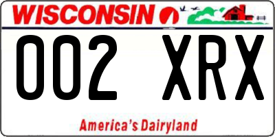 WI license plate 002XRX