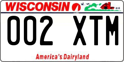 WI license plate 002XTM