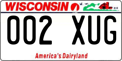 WI license plate 002XUG