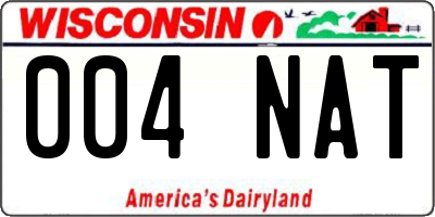 WI license plate 004NAT