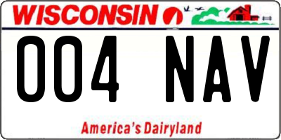 WI license plate 004NAV