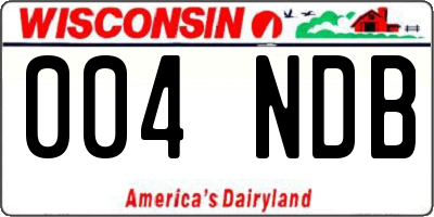 WI license plate 004NDB