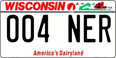 WI license plate 004NER