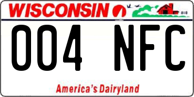 WI license plate 004NFC