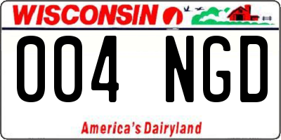 WI license plate 004NGD