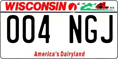 WI license plate 004NGJ