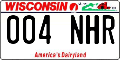 WI license plate 004NHR