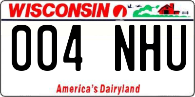 WI license plate 004NHU