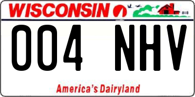 WI license plate 004NHV