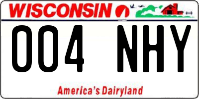 WI license plate 004NHY