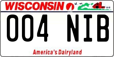 WI license plate 004NIB