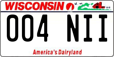 WI license plate 004NII