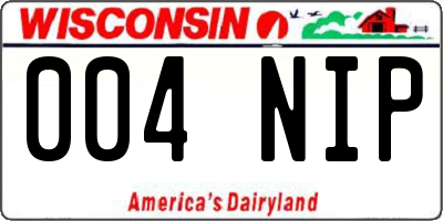 WI license plate 004NIP