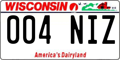 WI license plate 004NIZ