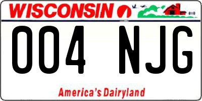 WI license plate 004NJG