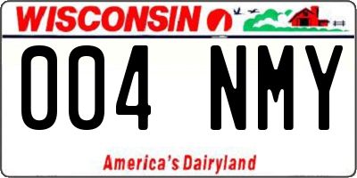 WI license plate 004NMY