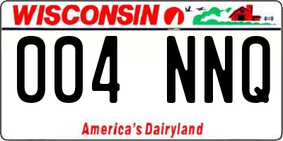WI license plate 004NNQ