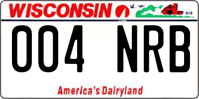 WI license plate 004NRB