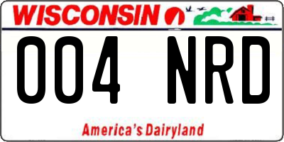 WI license plate 004NRD