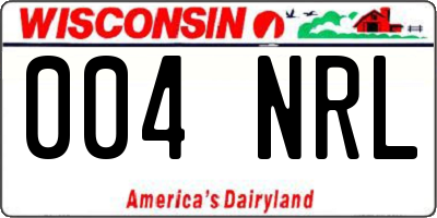 WI license plate 004NRL