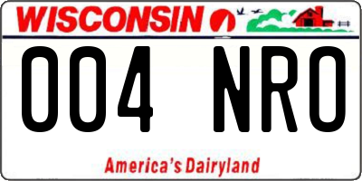 WI license plate 004NRO