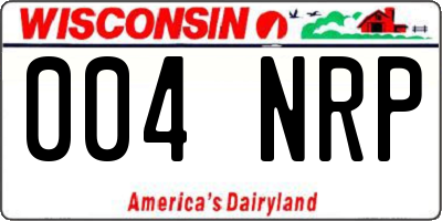 WI license plate 004NRP