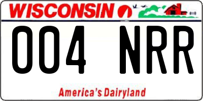 WI license plate 004NRR