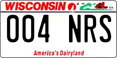 WI license plate 004NRS