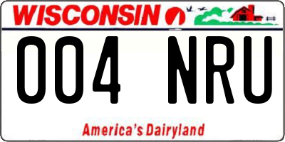 WI license plate 004NRU