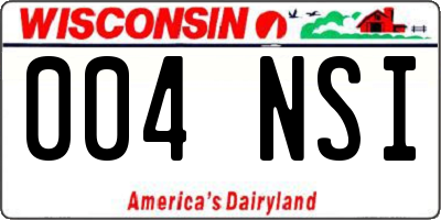 WI license plate 004NSI