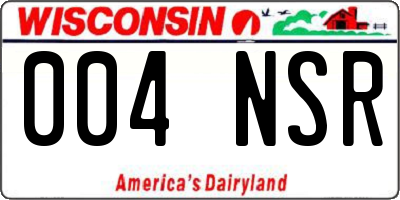 WI license plate 004NSR
