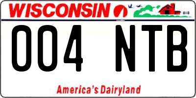 WI license plate 004NTB