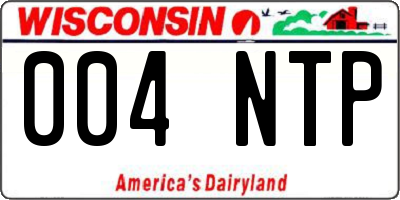 WI license plate 004NTP