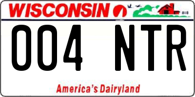 WI license plate 004NTR