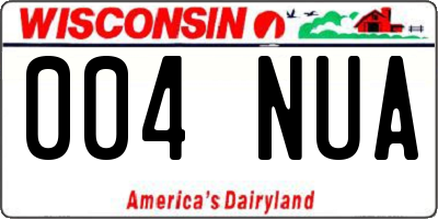 WI license plate 004NUA