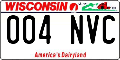 WI license plate 004NVC
