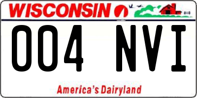 WI license plate 004NVI