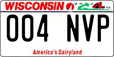 WI license plate 004NVP