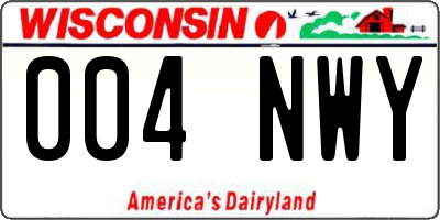WI license plate 004NWY