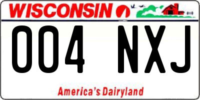 WI license plate 004NXJ
